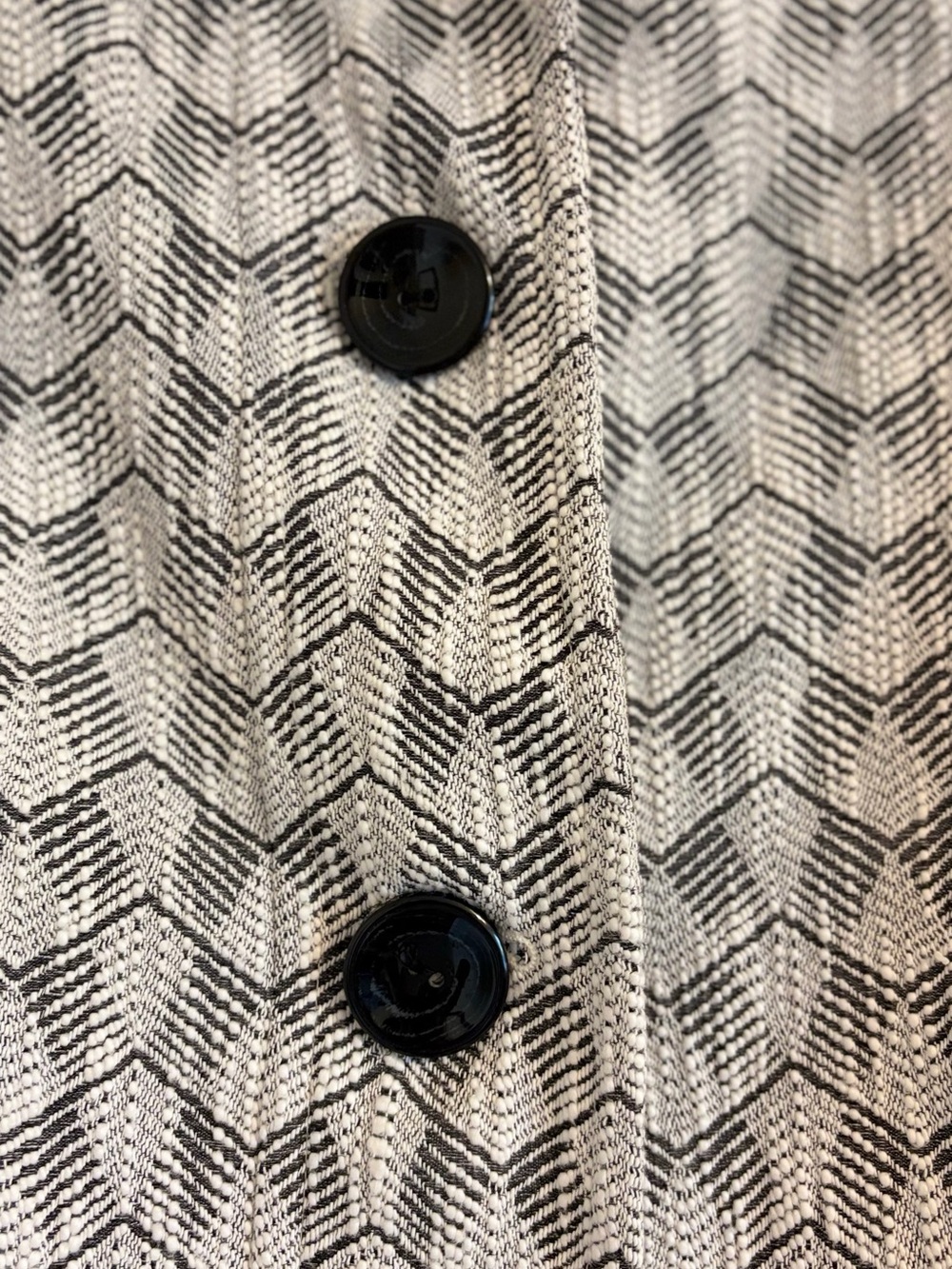 JM Collection Gray Patterned Button-Front Blazer medium - Picture 4 of 8
